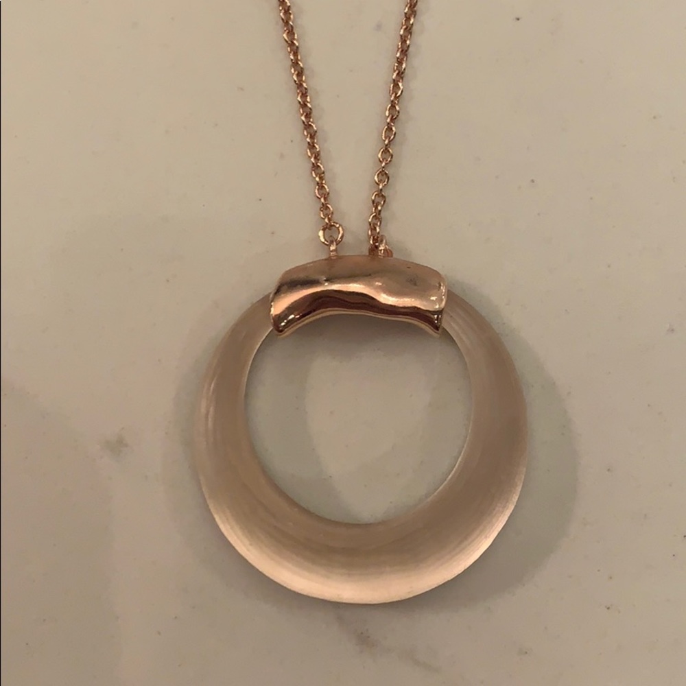 Alexis Bittar rose gold lucite necklace - Picture 2 of 6